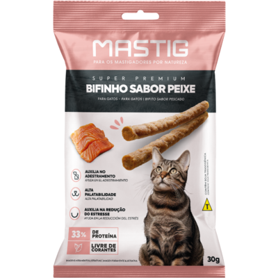 Bifinho Mastig Peixe para Gatos