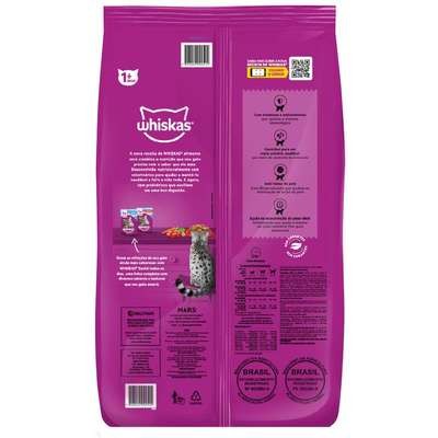 Ração Whiskas Carne para Gatos Adultos Castrados