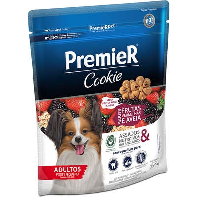Biscoito PremieR Cookie para Cães Adultos Porte Pequeno Sabor Frutas Vermelhas
