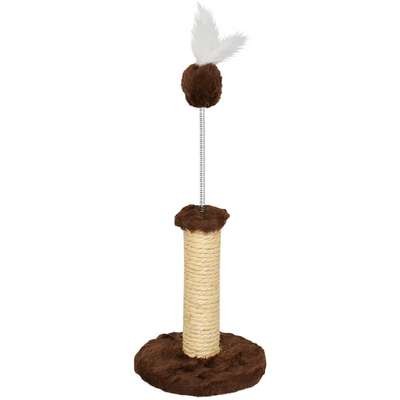 Brinquedo Arranhador São Pet Redondo em Pelúcia Marrom