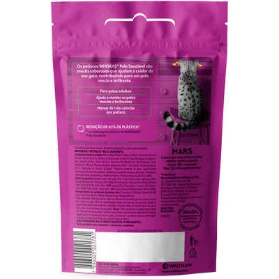 Petisco Whiskas Temptations Anti Bola de Pelo Para Gatos Adultos
