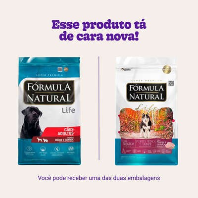 Ração Fórmula Natural Life Super Premium para Cães Adultos de Raças Média e Grande