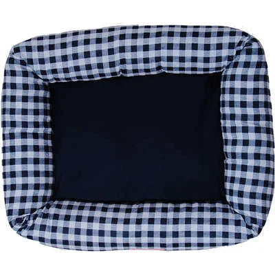 Cama Kroco Flex Xadrez Azul Marinho