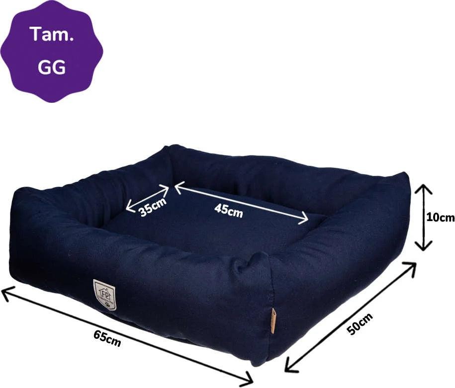 Cama Retangular Fábrica Pet Marinho