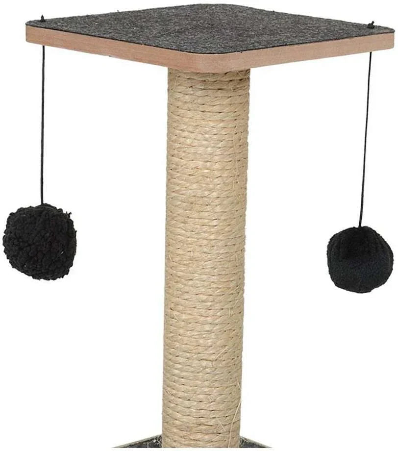 Brinquedo Arranhador Chão com Carpete Preto