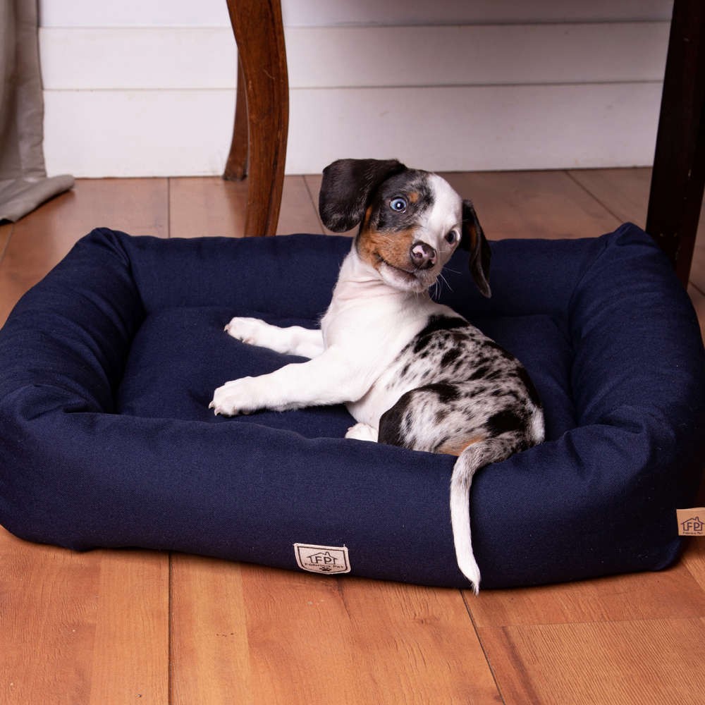 Cama Retangular Fábrica Pet Marinho