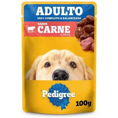 Ração Úmida Pedigree Sachê Carne ao Molho para Cães Adultos 54 Unidades