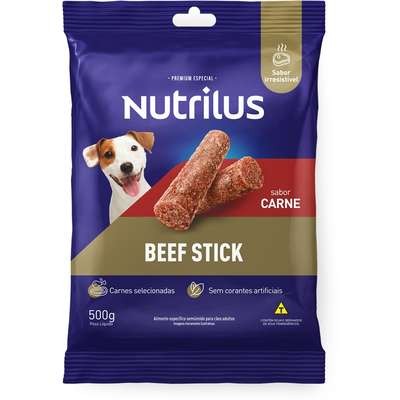 Bifinho Nutrilus Mini Stick para Cães Adultos Sabor Carne