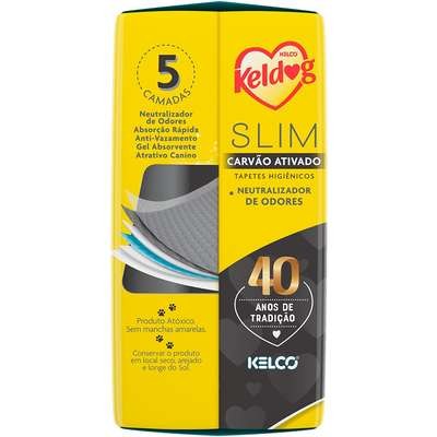 Tapete Higiênico Kelco Keldog Slim Ultra Dry Carvão Ativado