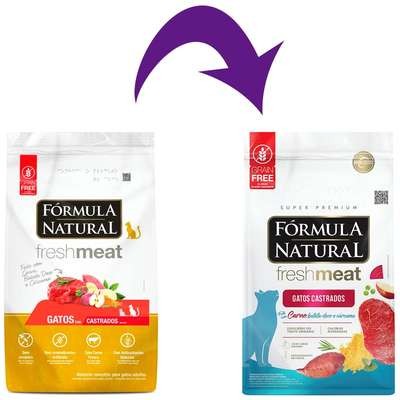 Ração Seca Fórmula Natural Fresh Meat para Gatos Castrados
