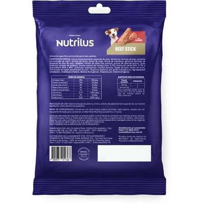 Bifinho Nutrilus Mini Stick para Cães Adultos Sabor Carne