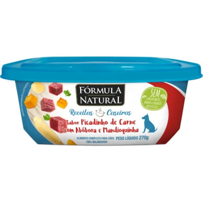 Ração Úmida Fórmula Natural Receitas Caseiras Picadinho de Carne com Abóbora e Mandioquinha para Cães