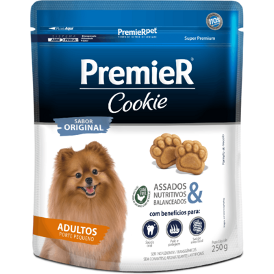Biscoito PremieR Cookie para Cães Adultos Porte Pequeno Sabor Original 250g