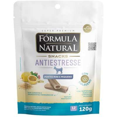 Snack Formula Natural Antiestresse para Cães Porte Mini e Pequeno 120g