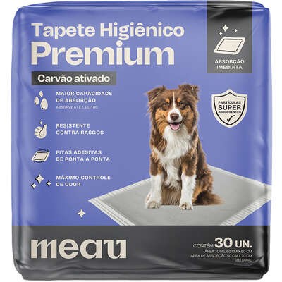 Tapete Higiênico Meau Premium com Carvão Ativado para Cães