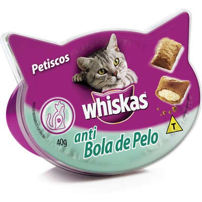 Petisco Whiskas Temptations Antibola de Pelo para Gatos Adultos