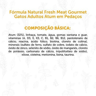Ração Úmida Fórmula Natural Fresh Meat Gourmet para Gatos Adultos