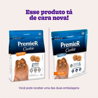 Biscoito PremieR Cookie para Cães Adultos Porte Pequeno Sabor Original 250g