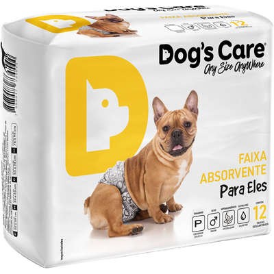 Faixa Absorvente Dog's Care Ecofralda Gel para Macho - 12 Unidades