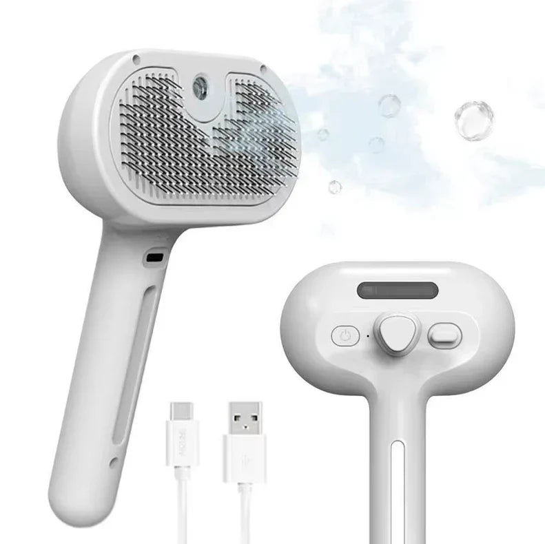 Escova Remove Pelos Pet Autolimpante Spray Dimit