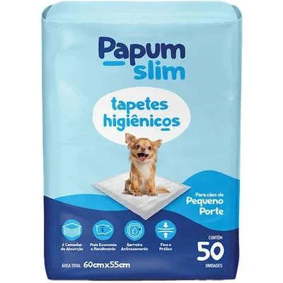 Tapete Higiênico Papum Econômico Slim 60x55cm para Cães de Porte Pequeno