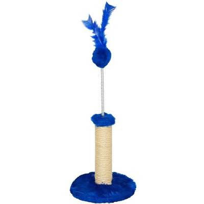 Brinquedo Arranhador São Pet Redondo em Pelúcia Azul