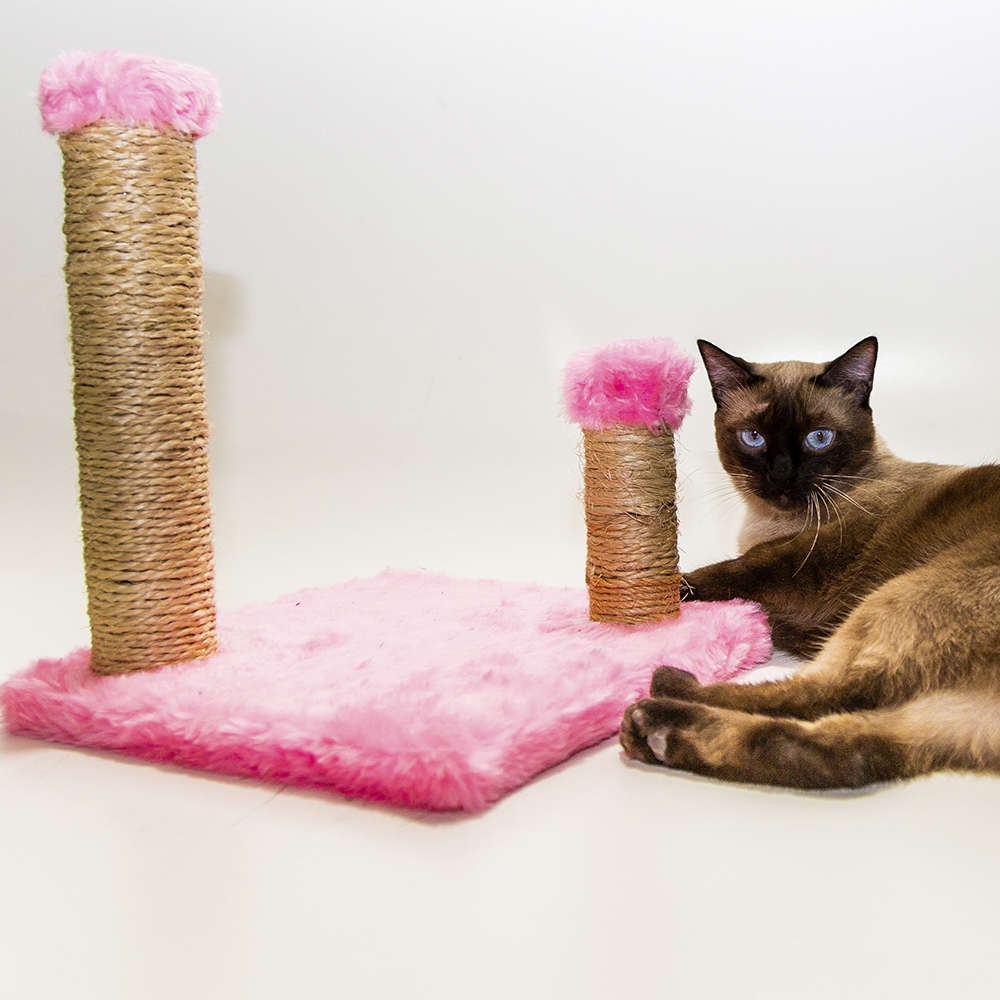Brinquedo Arranhador Luppet Conforto Quadrado Rosa
