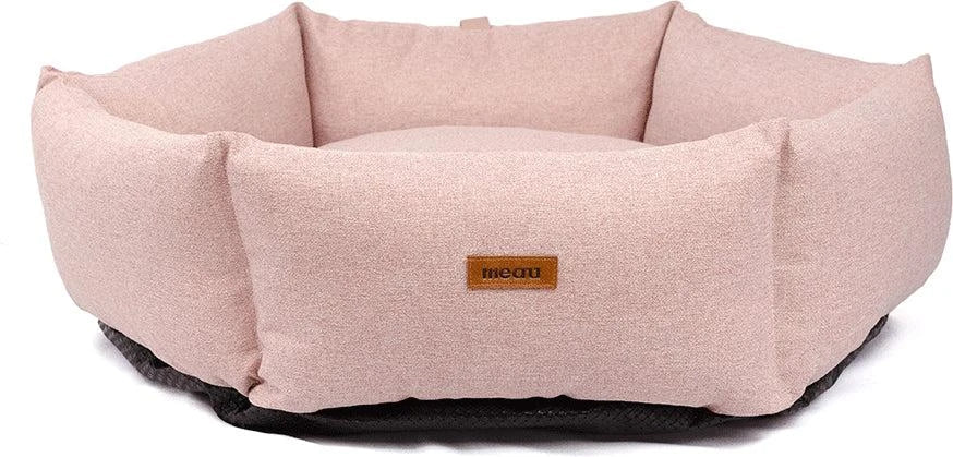 Cama Meau Hexa Linho Rosa