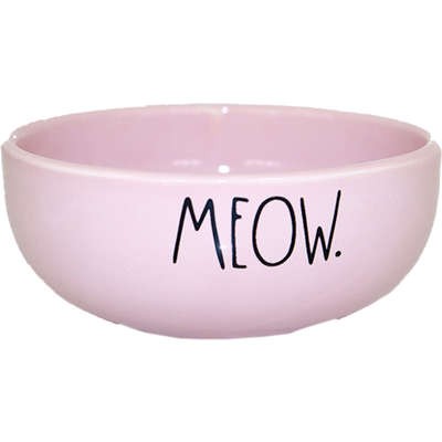 Comedouro de Cerâmica Pet Injet Meow Rosa