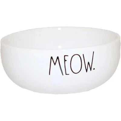 Comedouro de Cerâmica Pet Injet Meow Branco