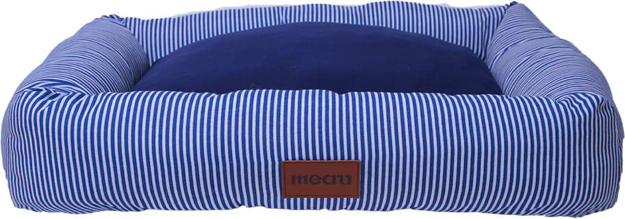 Cama Retangular Meau Listra Azul Marinho