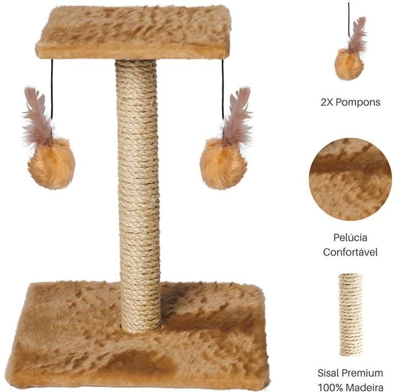 Brinquedo Arranhador Le Petin Duo Square Cat T1 Bege