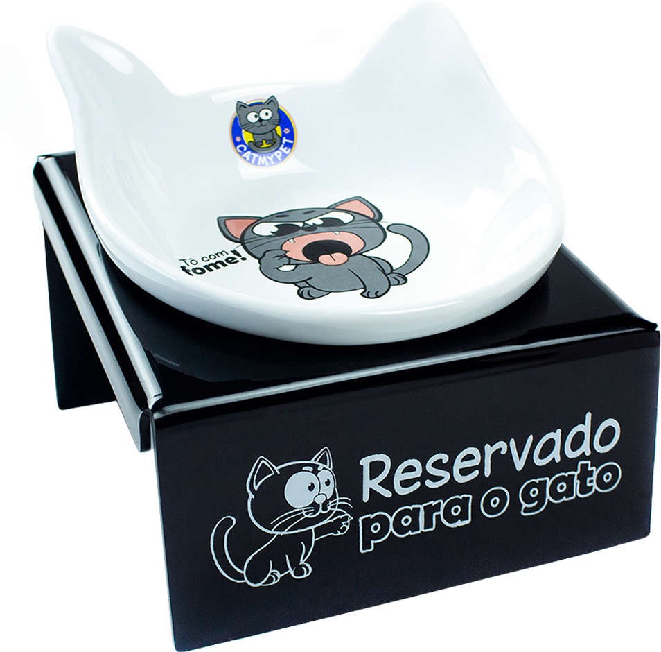 Comedouro CatMyPet Snack Cat Preto