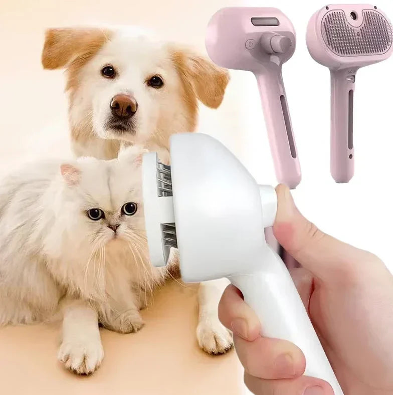 Escova Remove Pelos Pet Autolimpante Spray Dimit