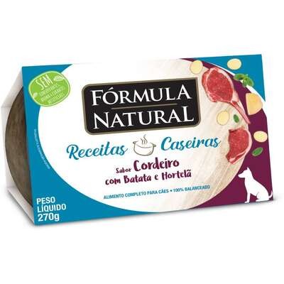 Ração Úmida Fórmula Natural Receitas Caseiras Cordeiro com Batata e Hortelã para Cães